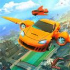 Fly Car Stunt: Airborne Control Meets Track Survival