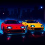 Two Supra Drifters: Dual-Car Drift Rivalry with Clean Execution